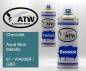 Preview: Chevrolet, Aqua Blue Metallic, 61 / WA638R / GBD: 400ml Sprühdose + 400ml Klarlack - Set, von ATW Autoteile West.